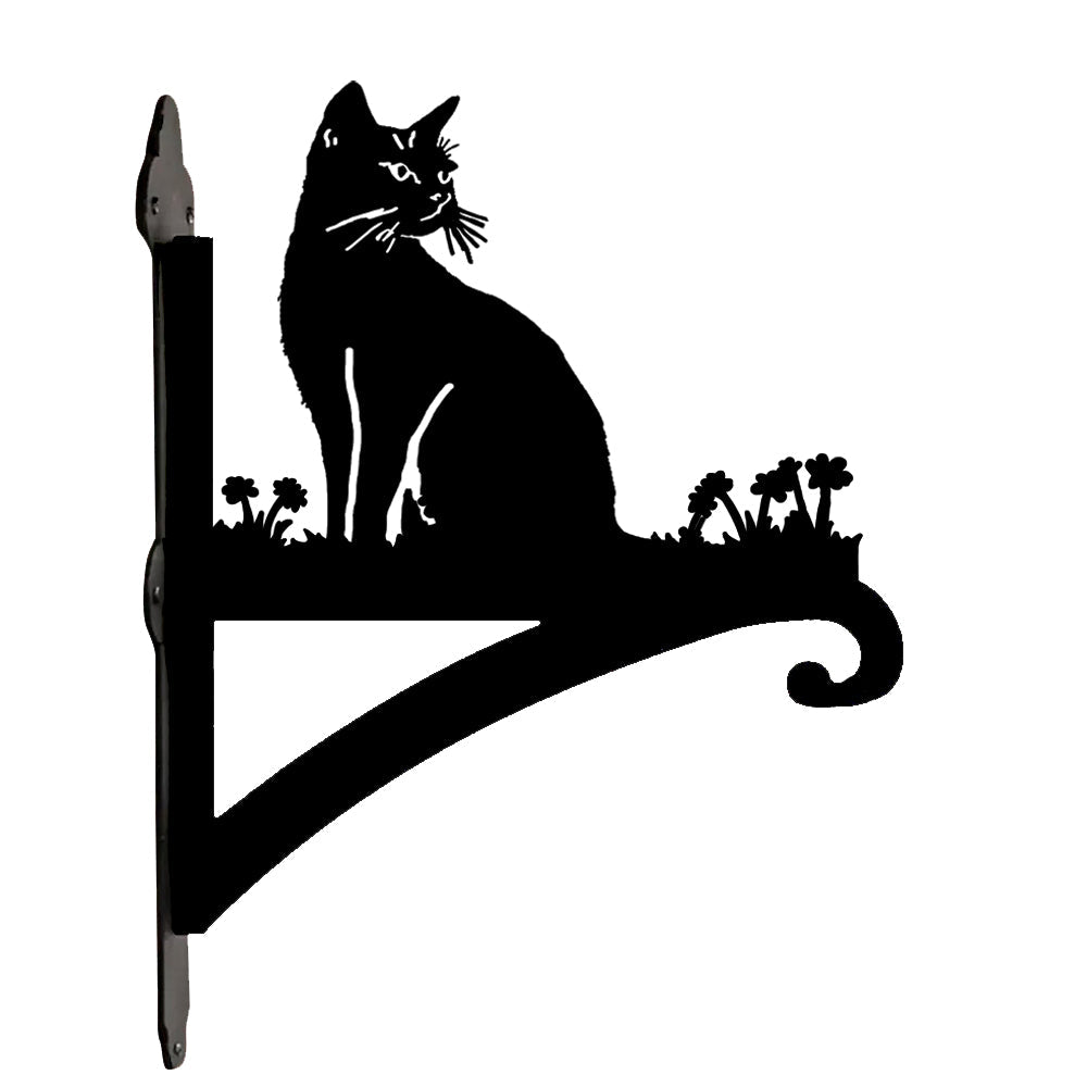 Gato Sentado - Suporte de Planta em Metal