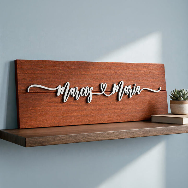 Placa Casal Personalizada