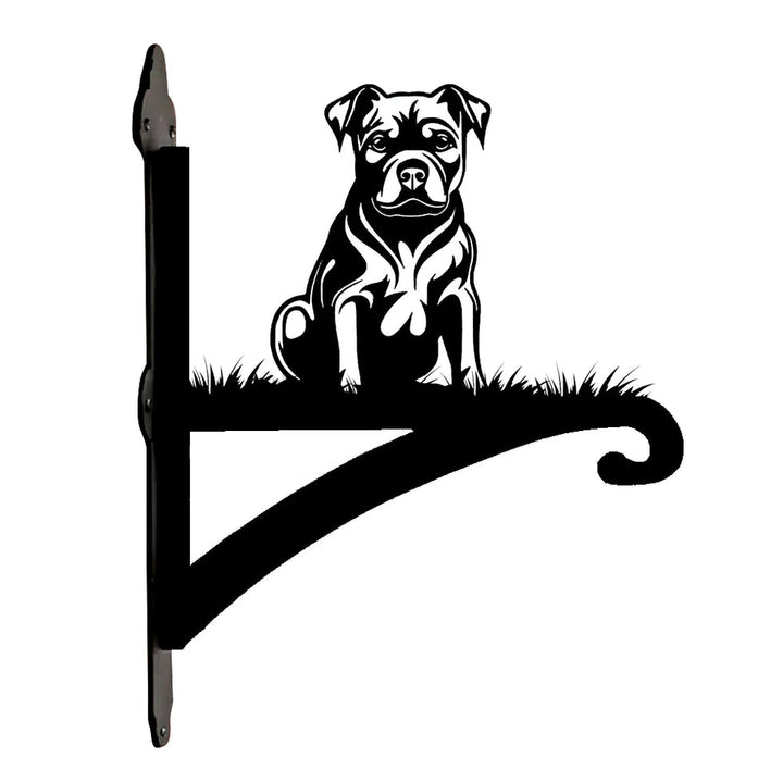 Staffordshire Bull Terrier - Suporte de Planta em Metal