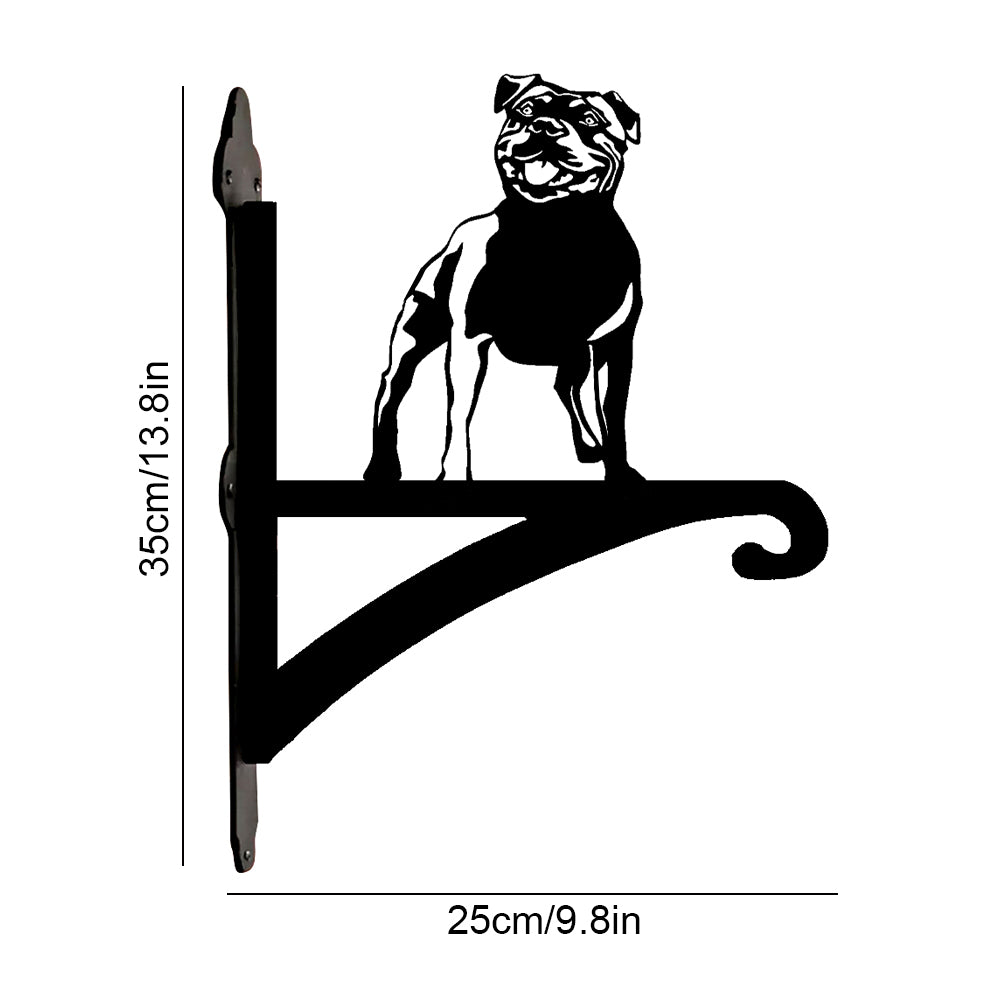 Staffordshire Bull Terrier II - Suporte de Planta em Metal