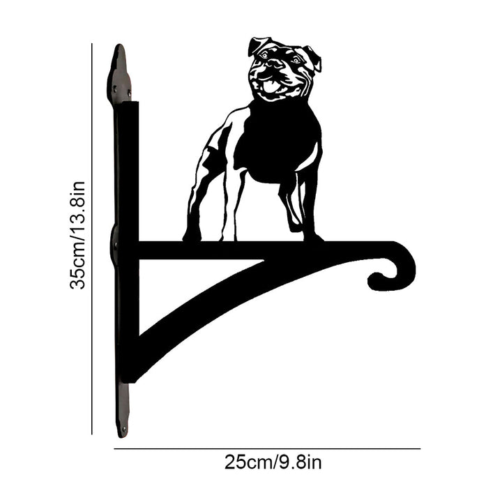 Staffordshire Bull Terrier II - Suporte de Planta em Metal
