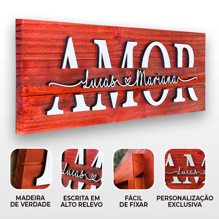 Placa Amor Personalizada