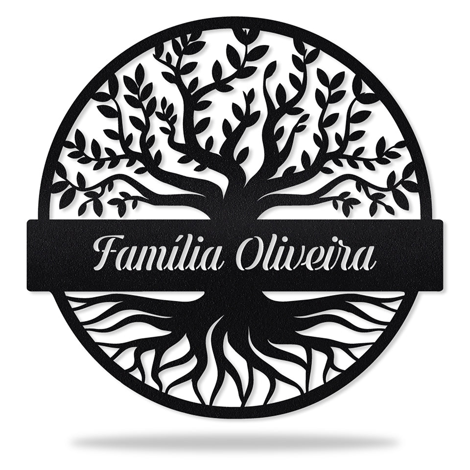 Árvore da Vida II em metal, personalizada sob medida