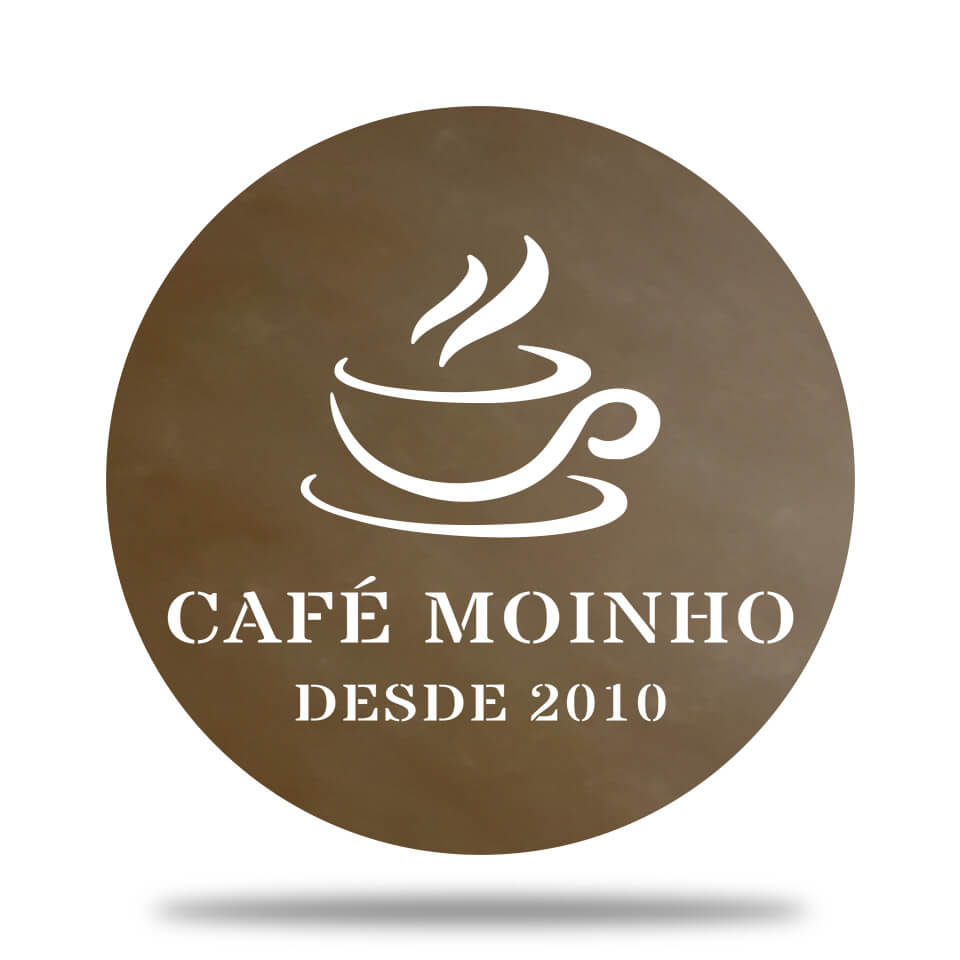 Placa Metal Café