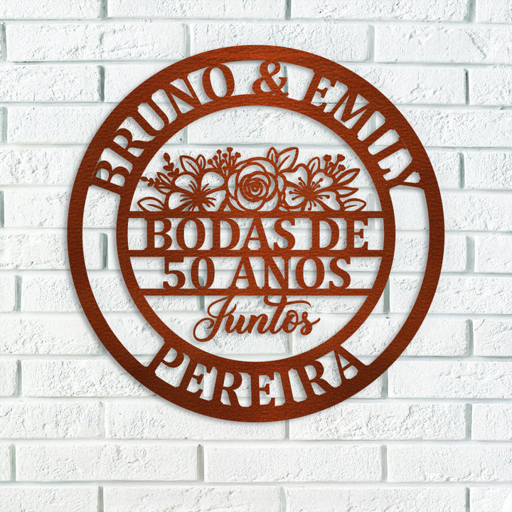Placa Bodas Personalizada