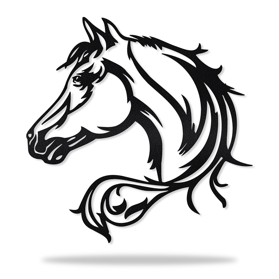 Busto de Cavalo I em metal, personalizado sob medida