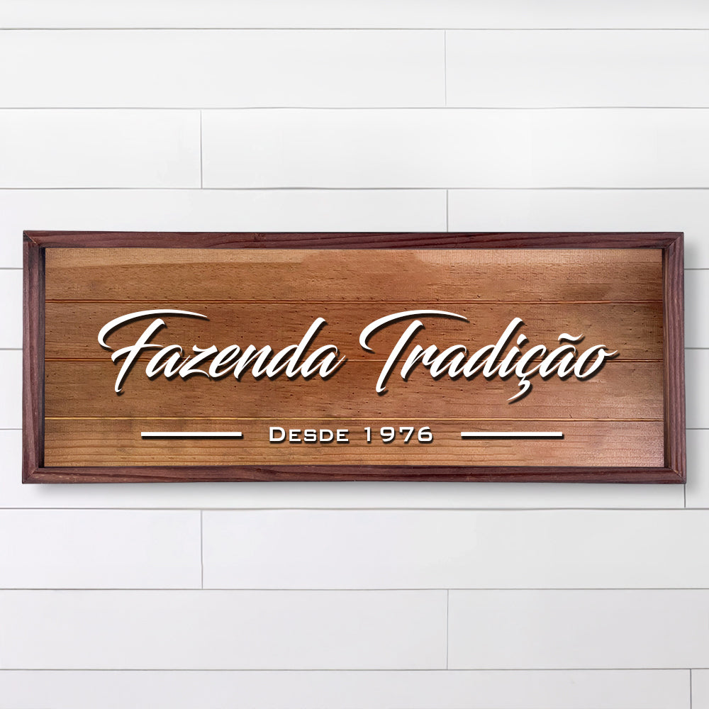 Placa Sobrenome com Moldura