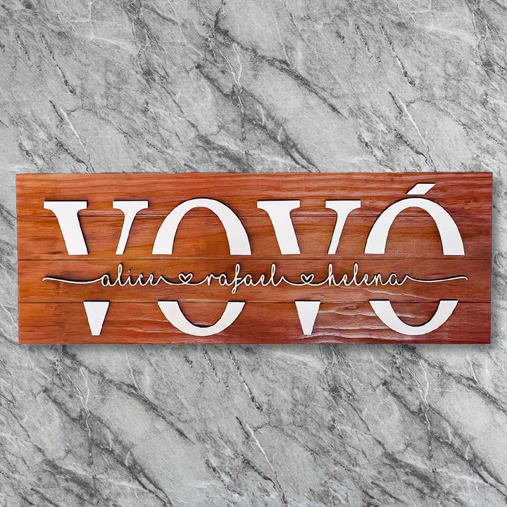 Placa da Vovó Personalizada