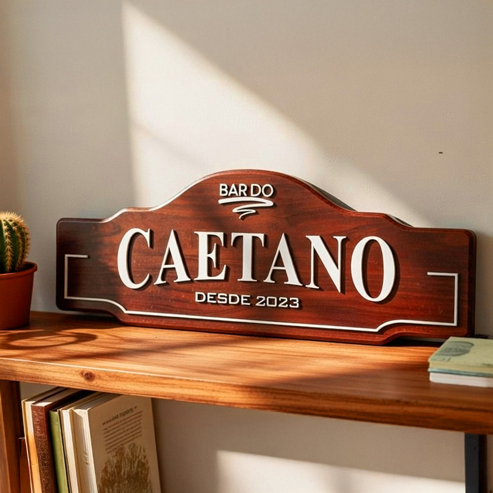 Placa Bar Personalizada em madeira, feita sob medida