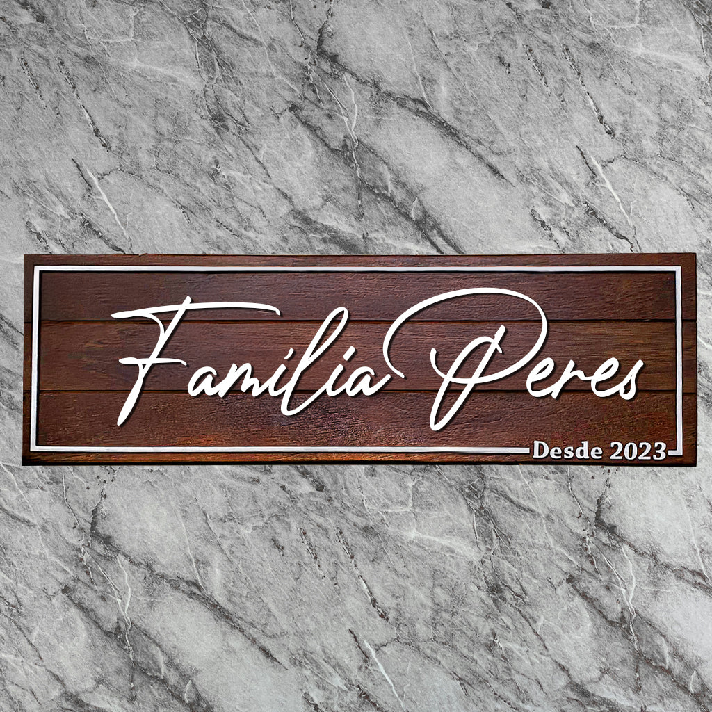 Placa de Madeira com Borda