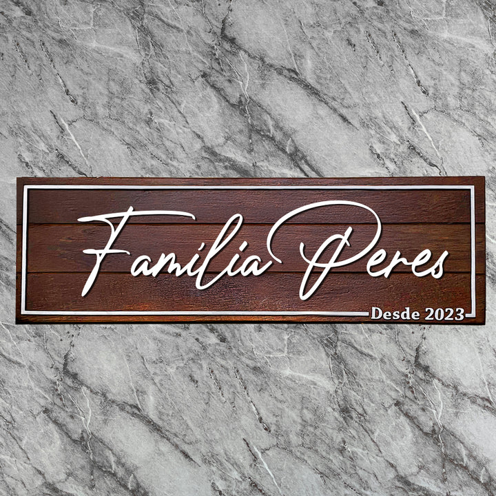 Placa de Madeira com Borda