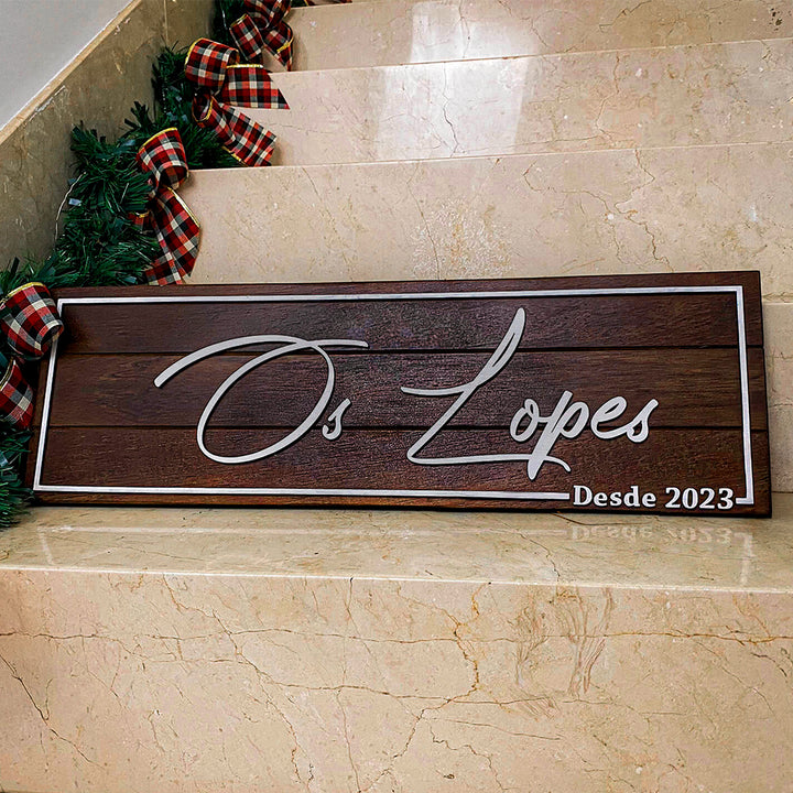 Placa de Madeira com Borda