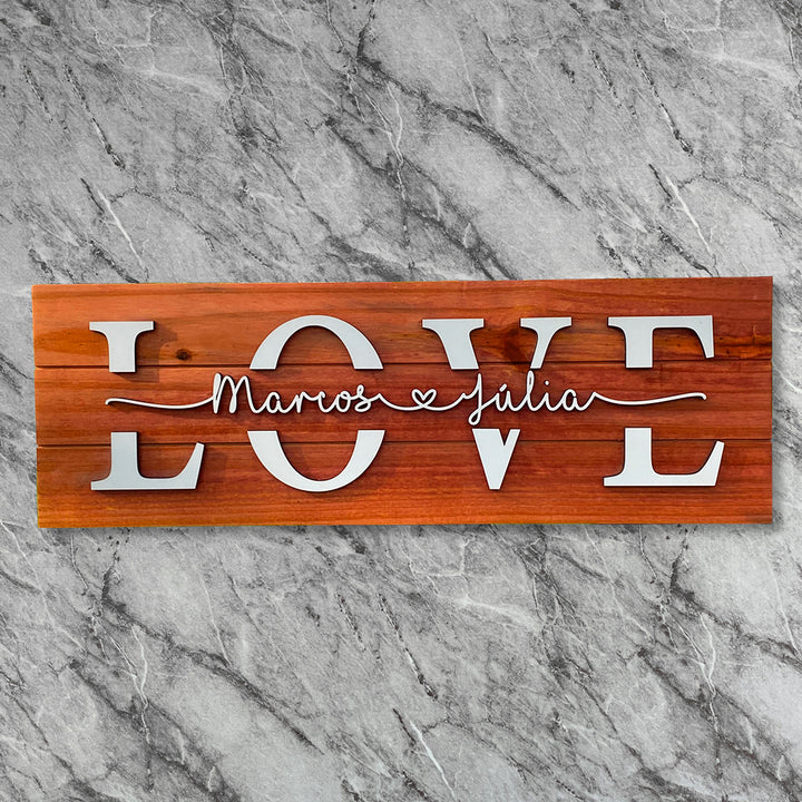 Placa Love Personalizada