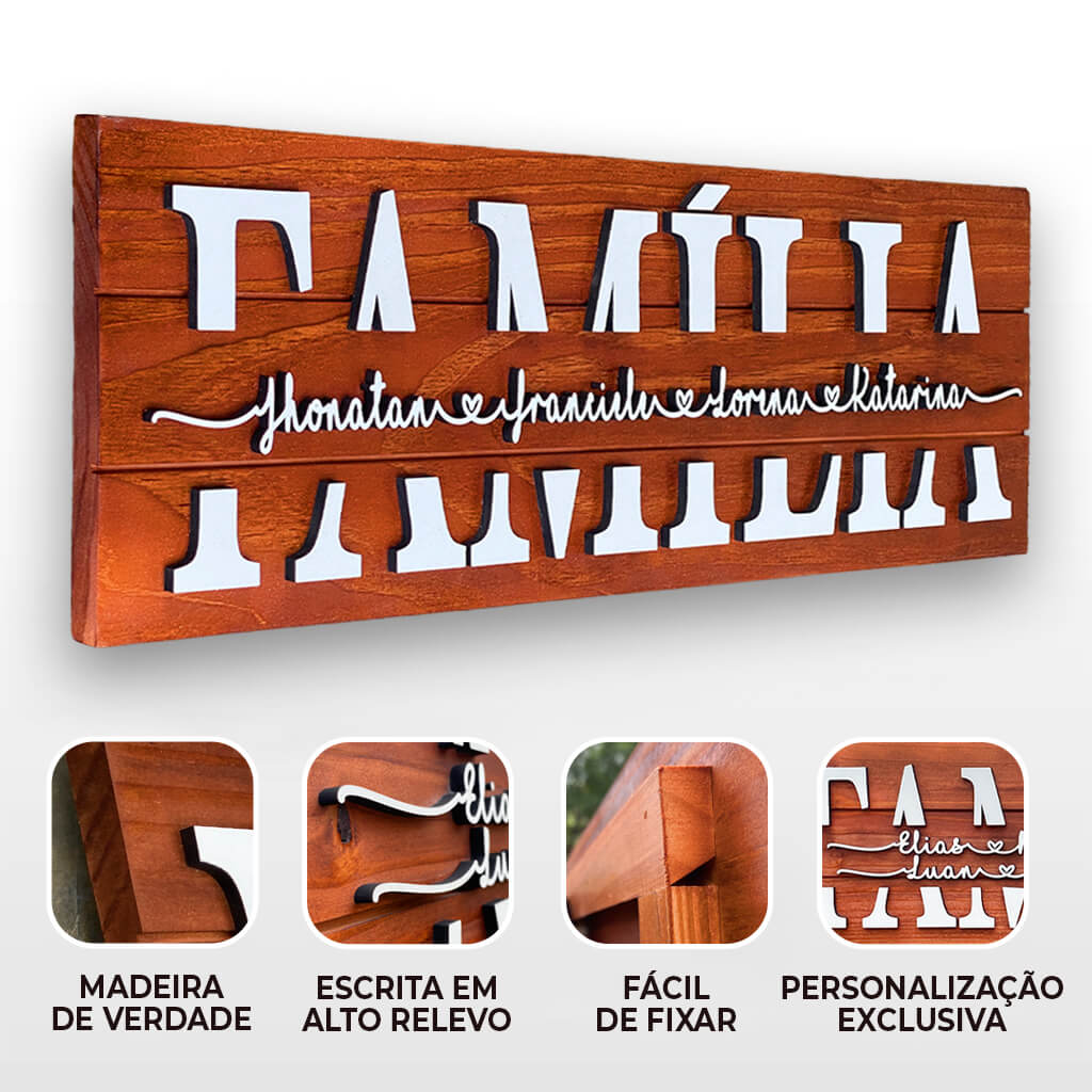 Placa da Família Personalizada