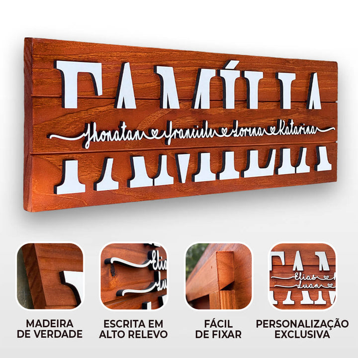 Placa da Família Personalizada