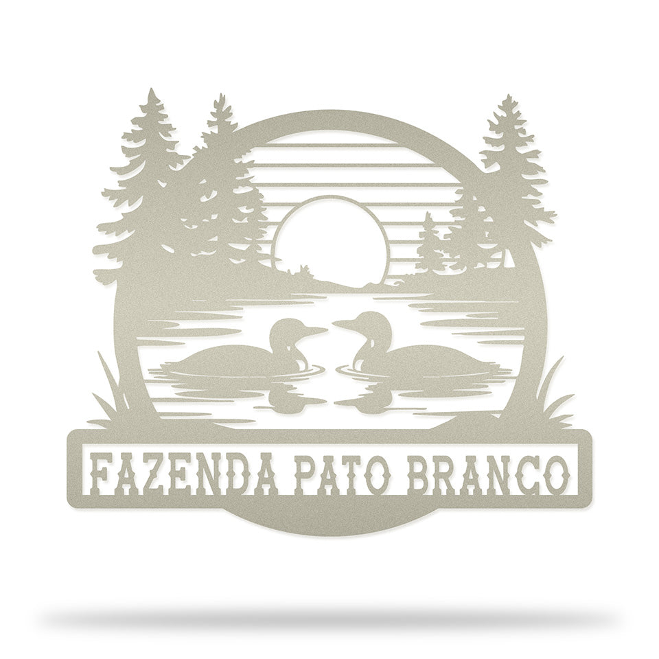 Placa Patos no Lago