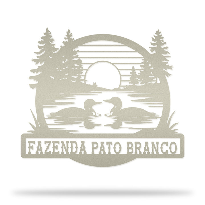 Placa Patos no Lago