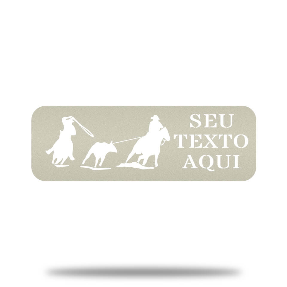 Placa Cavalo e Laço