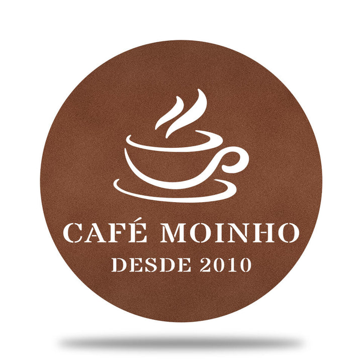 Placa Metal Café