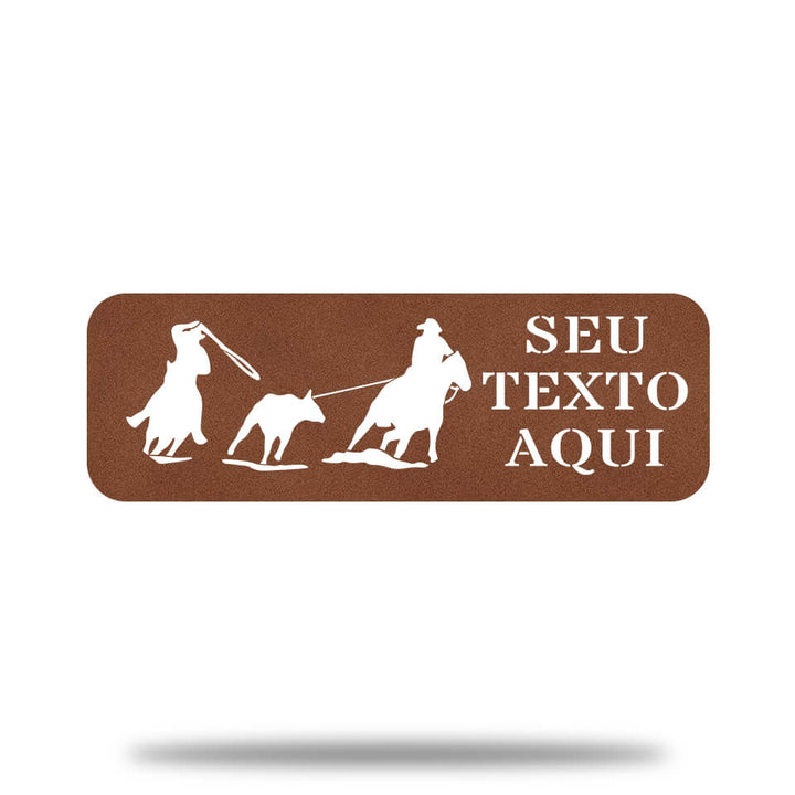 Placa Cavalo e Laço