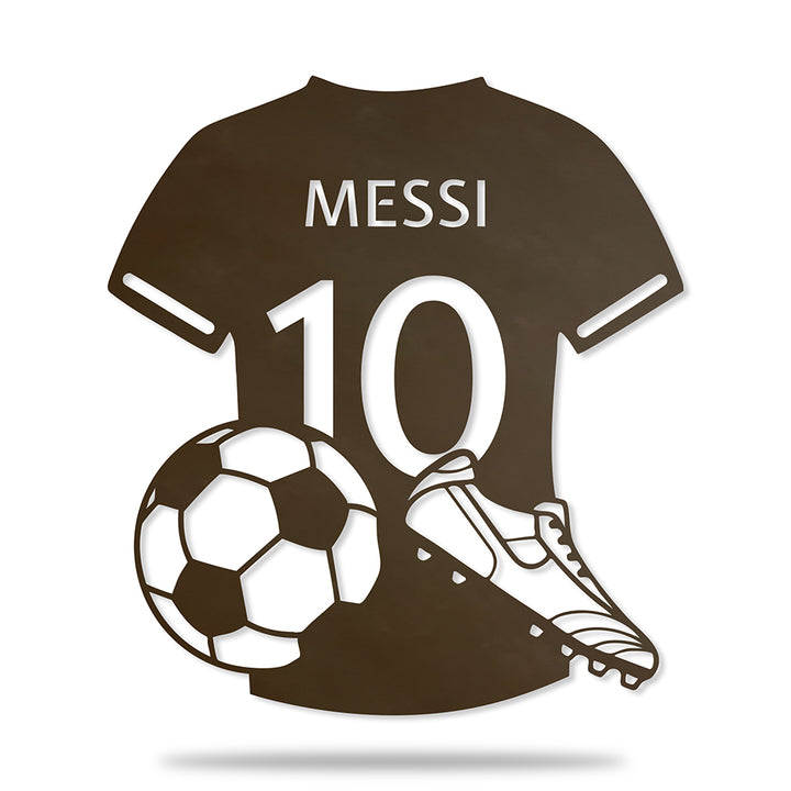 Camisa de Futebol em metal — exemplo de personalização aplicada