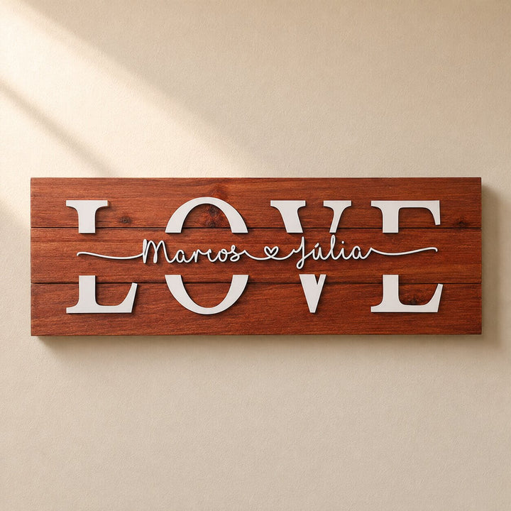 Placa Love Personalizada