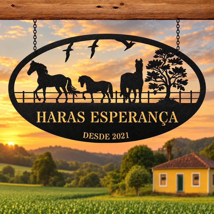 Cavalos no Curral