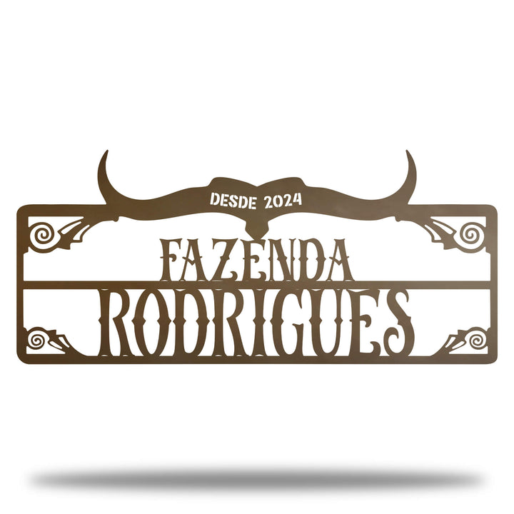 Placa de Entrada Fazenda