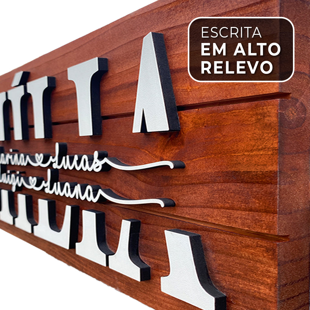 Placa da Família Personalizada