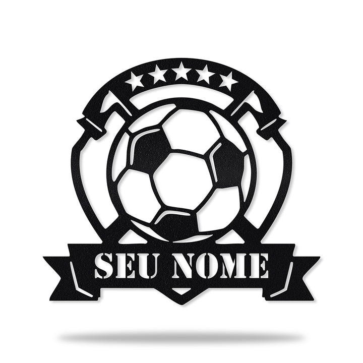Emblema Bola de Futebol em metal, personalizada sob medida