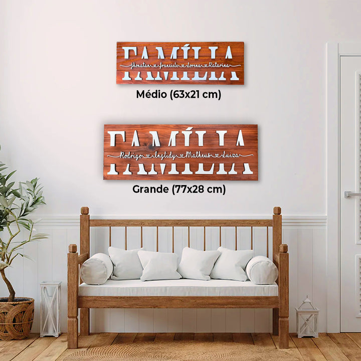 Placa da Família Personalizada