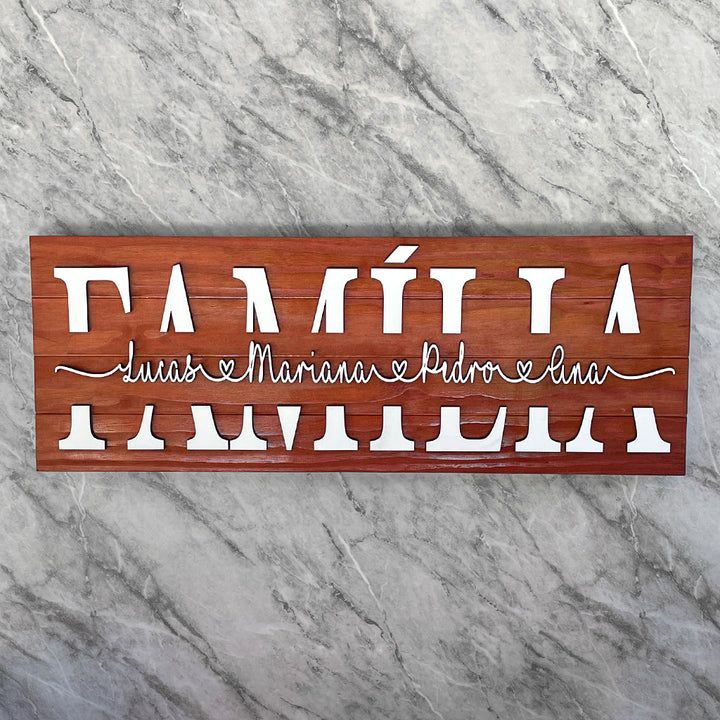 Placa da Família Personalizada
