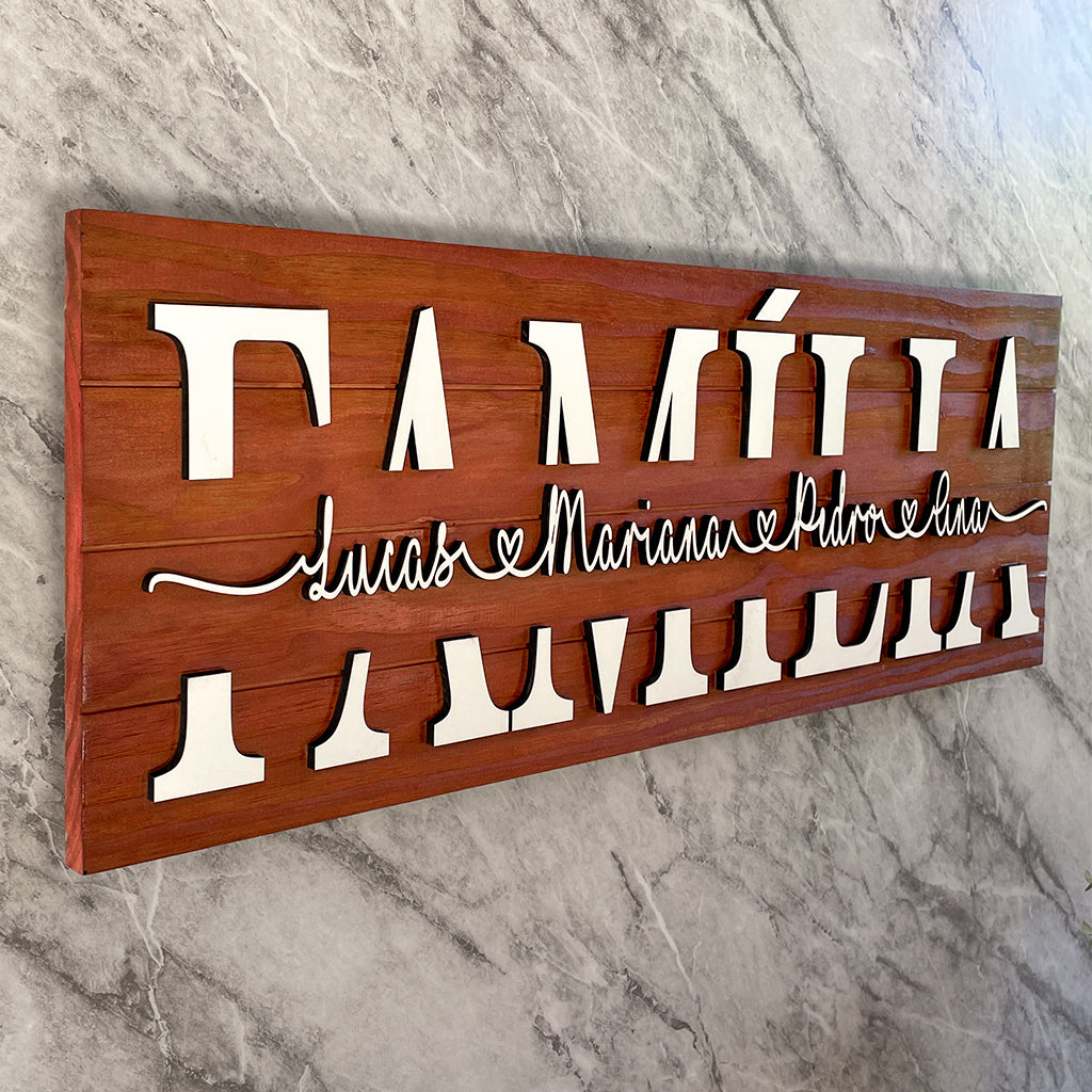 Placa da Família Personalizada
