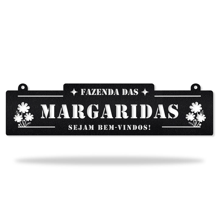 Fazenda das Margaridas em metal, personalizada sob medida