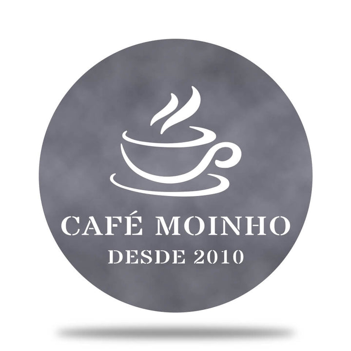 Placa Metal Café