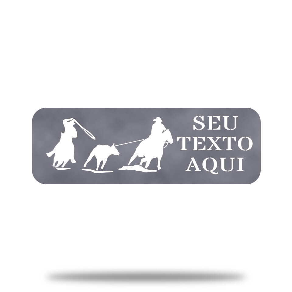 Placa Cavalo e Laço