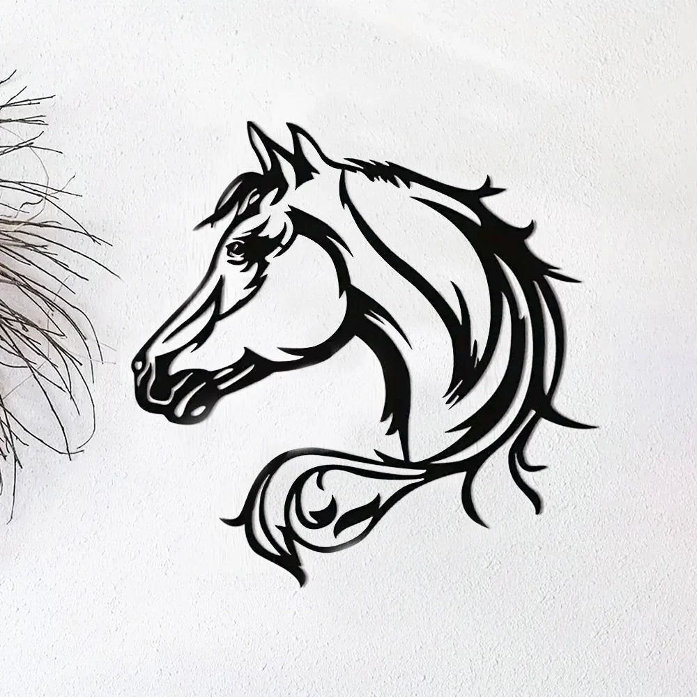 Busto de Cavalo I em metal — exemplo de personalização aplicada
