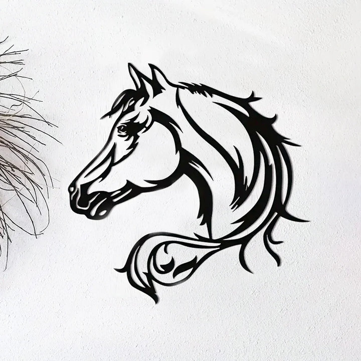 Busto de Cavalo I em metal — exemplo de personalização aplicada