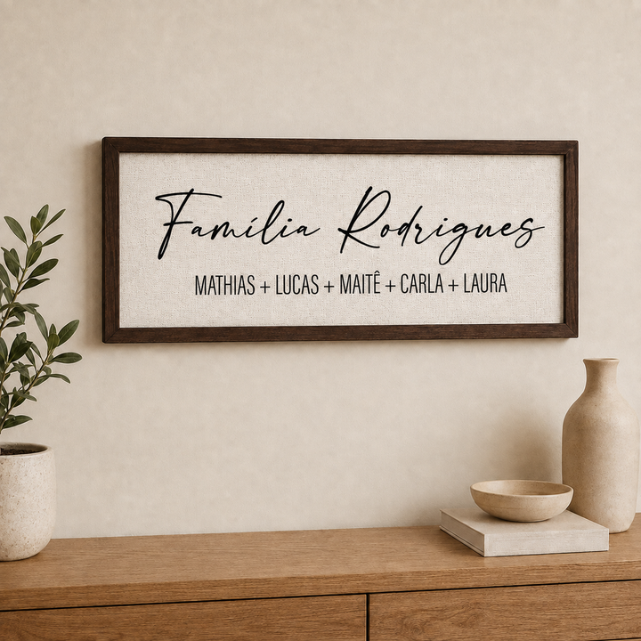 Quadro Nome da Família Personalizado