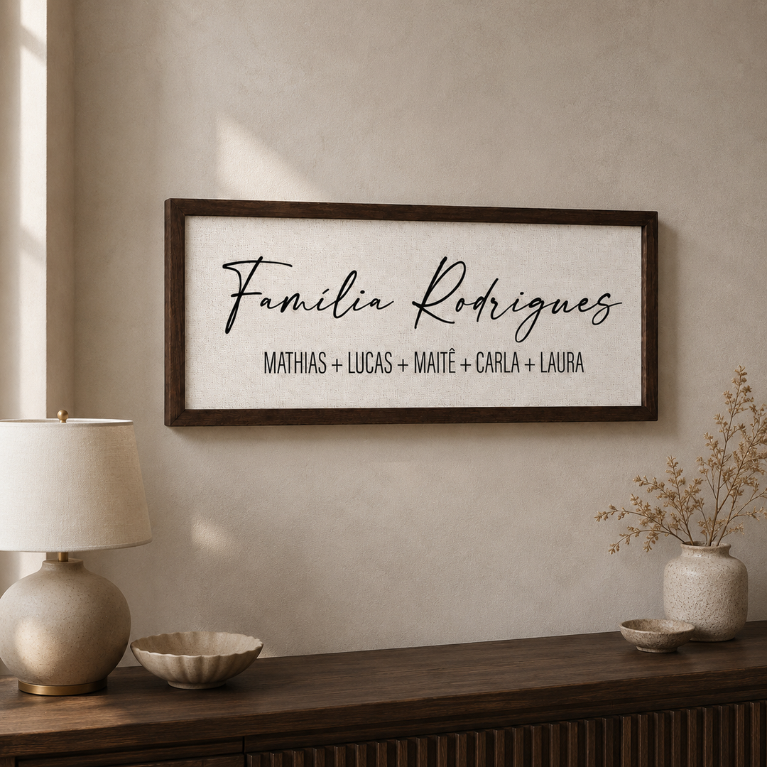 Quadro Nome da Família Personalizado
