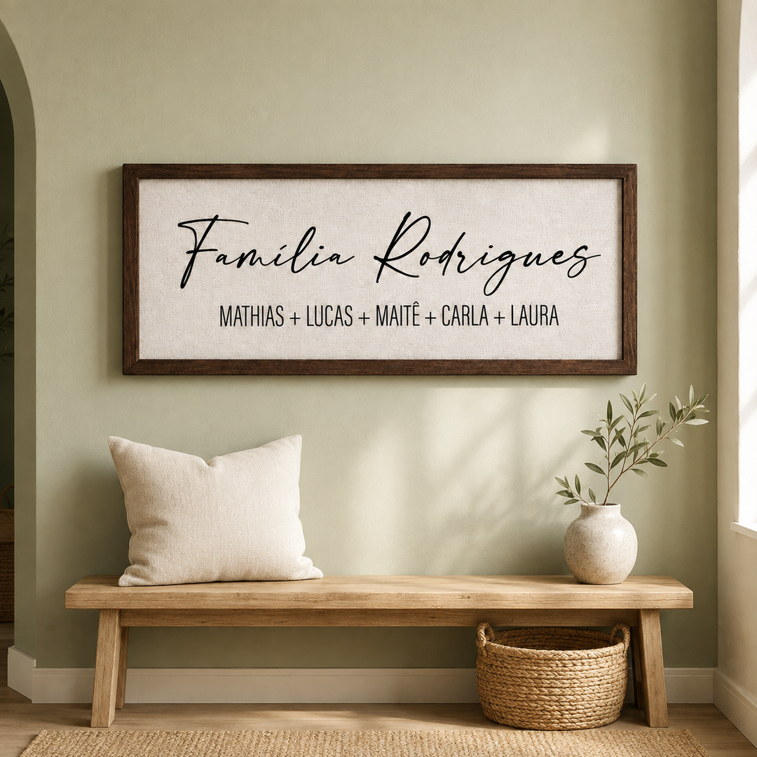 Quadro Nome da Família Personalizado