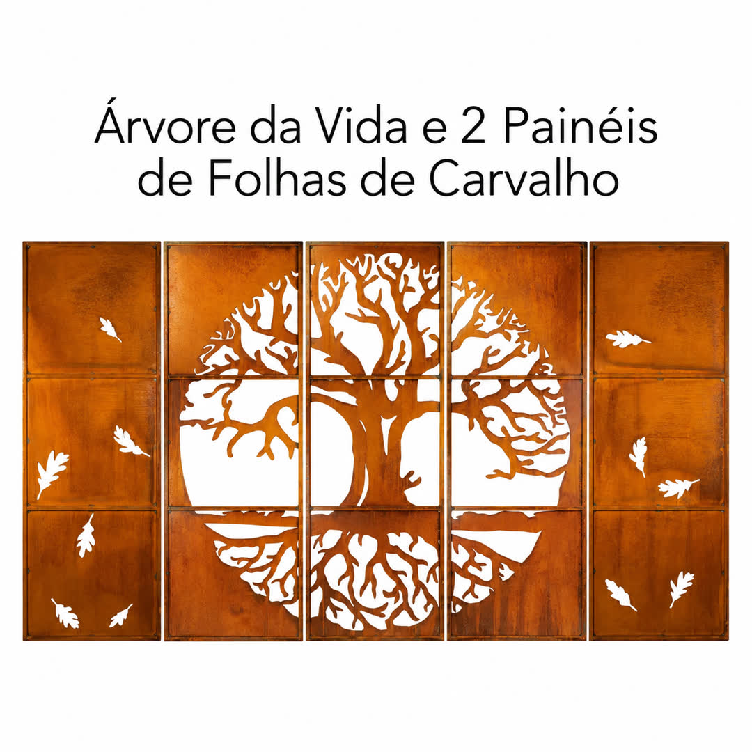 Painel de Privacidade Metálico – Árvore da Vida