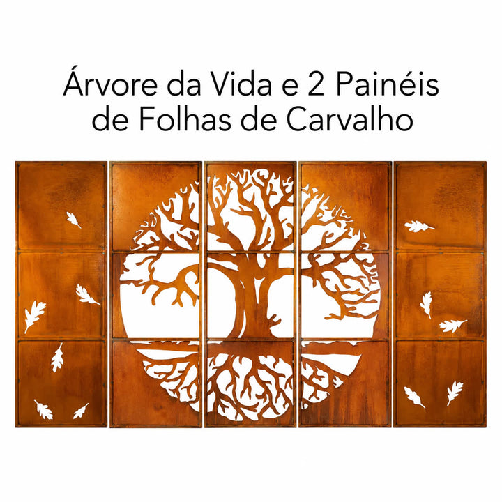 Painel de Privacidade Metálico – Árvore da Vida