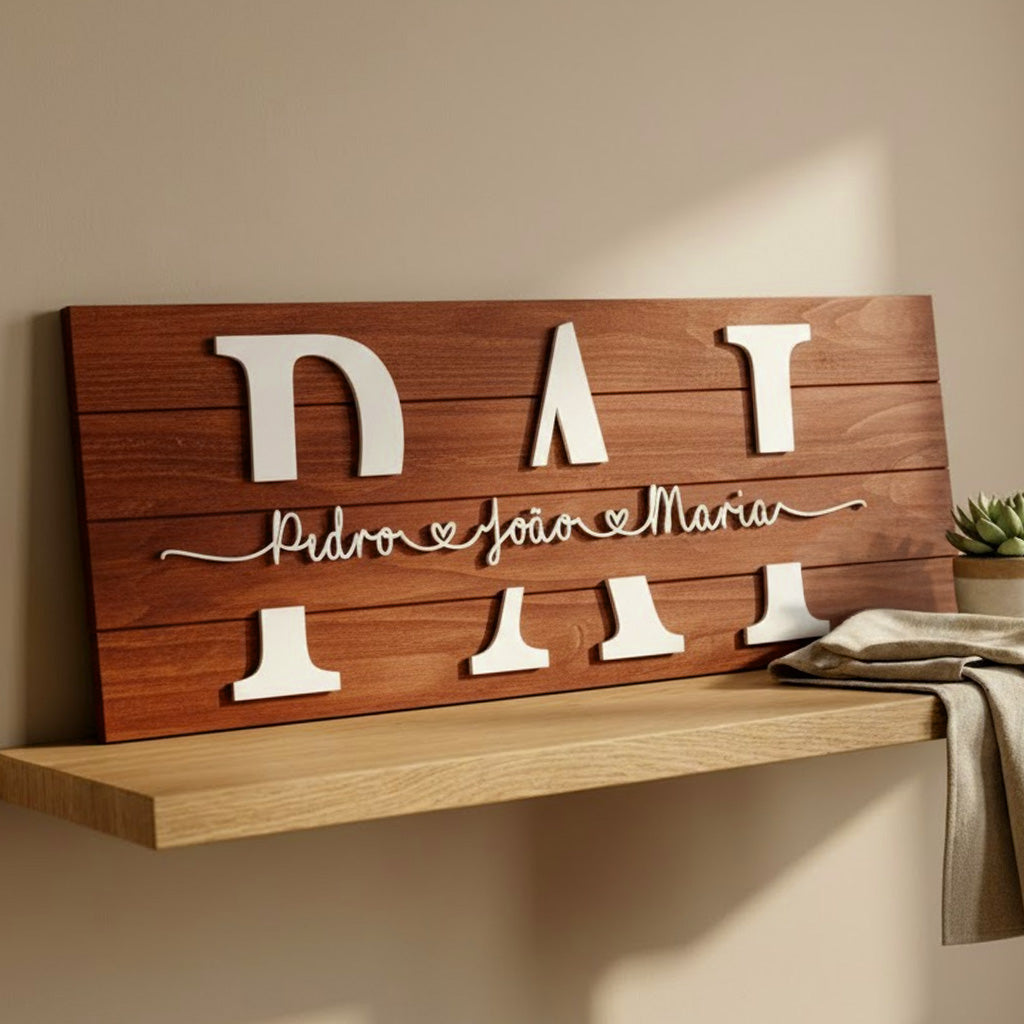 Placa do Pai Personalizada