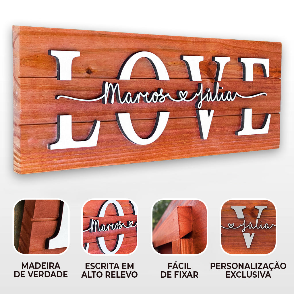 Placa Love Personalizada