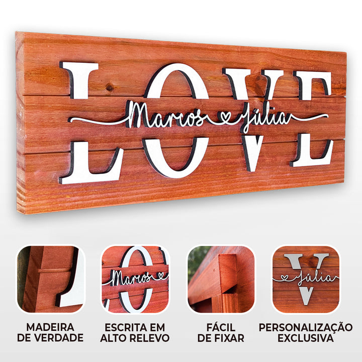 Placa Love Personalizada