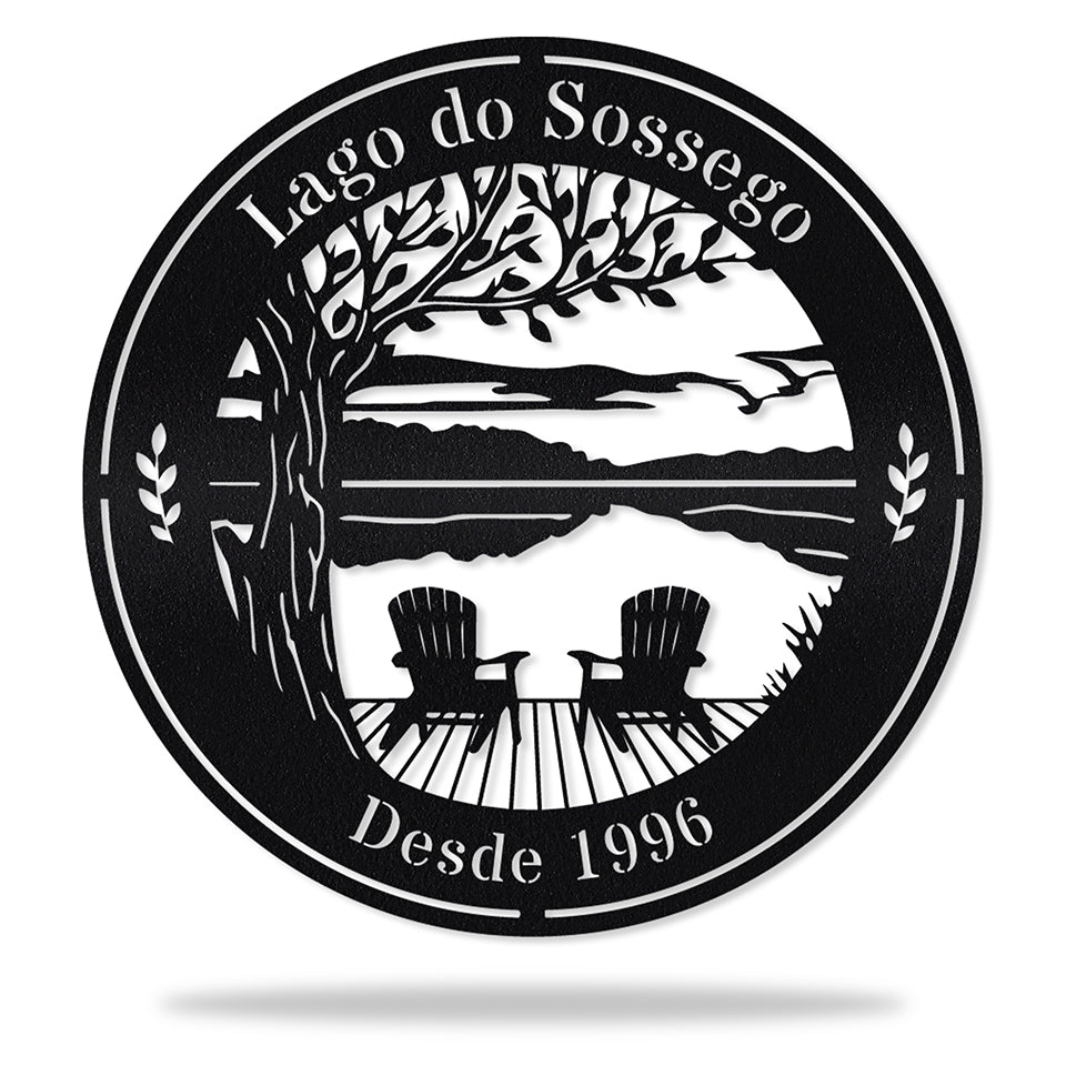 Lago do Sossego em metal, personalizada sob medida