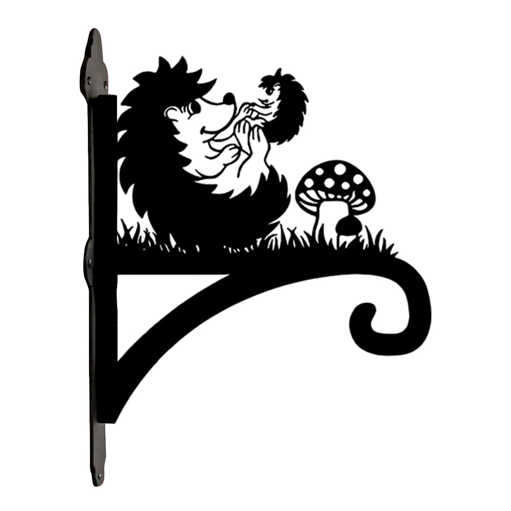 Ouriços e Cogumelo - Suporte de Planta em Metal