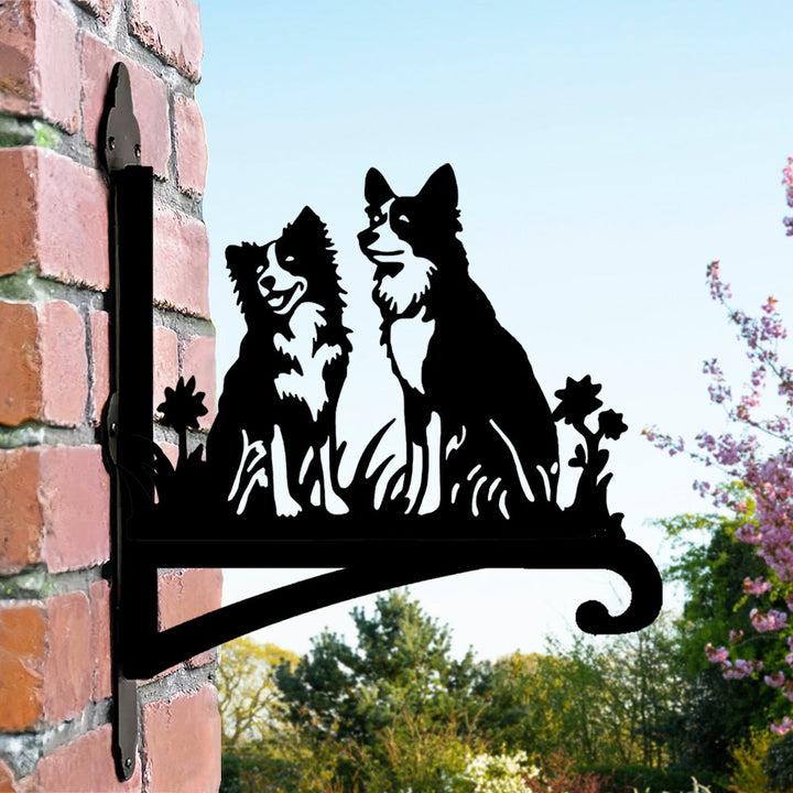 Border Collie - Suporte de Planta em Metal