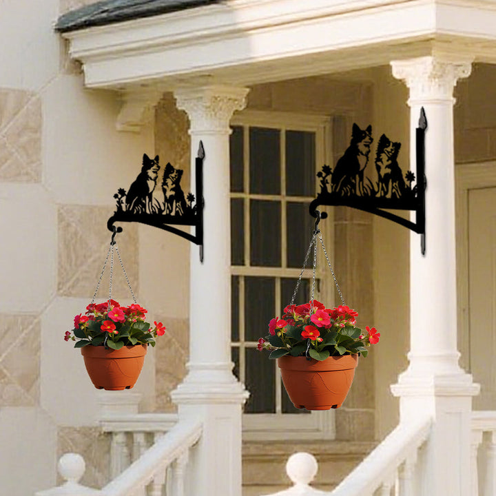 Border Collie - Suporte de Planta em Metal